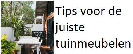 tuinkrant tips voor de juiste tuinmeubelen