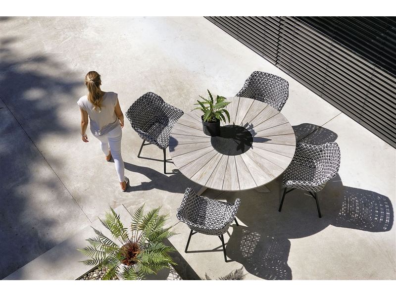 Wat dan ook eetbaar afbetalen hartman tuinset delphine black-white met provence tafel 150 - Te Velde