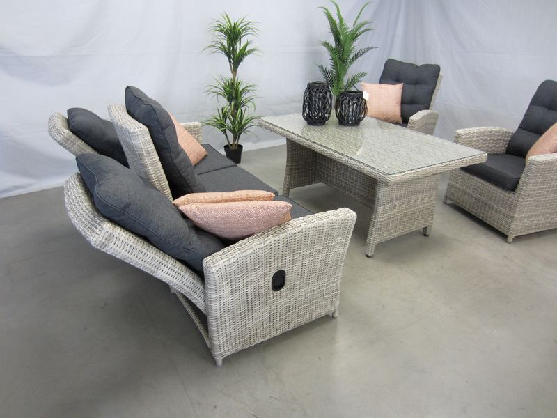 botsen Gevoel soep Te Velde tuinmeubelen canberry lounge dining set - Te Velde