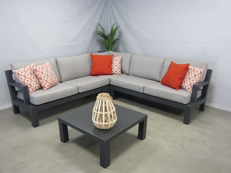 grind meel pin Te Velde tuinmeubelen lauren aluminium hoek-lounge set - Te Velde