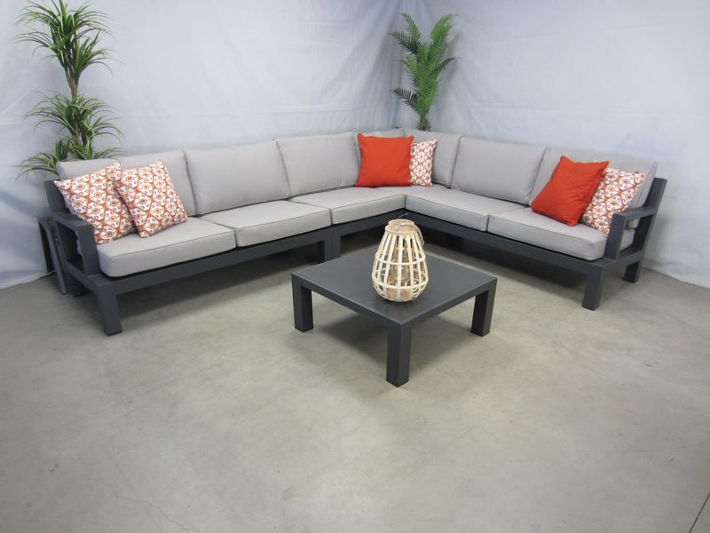 Te Velde tuinmeubelen lauren aluminium hoek-lounge set 5 delig - Te