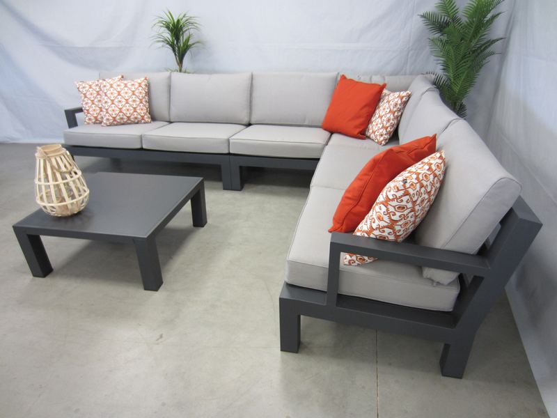 noodzaak vrouw Klassiek Te Velde tuinmeubelen lauren aluminium hoek-lounge set 5 delig - Te Velde