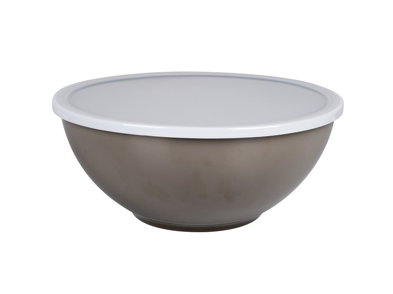 Uitleg Onnodig lava Bo camp melamine kom met deksel taupe 26 cm. - Te Velde