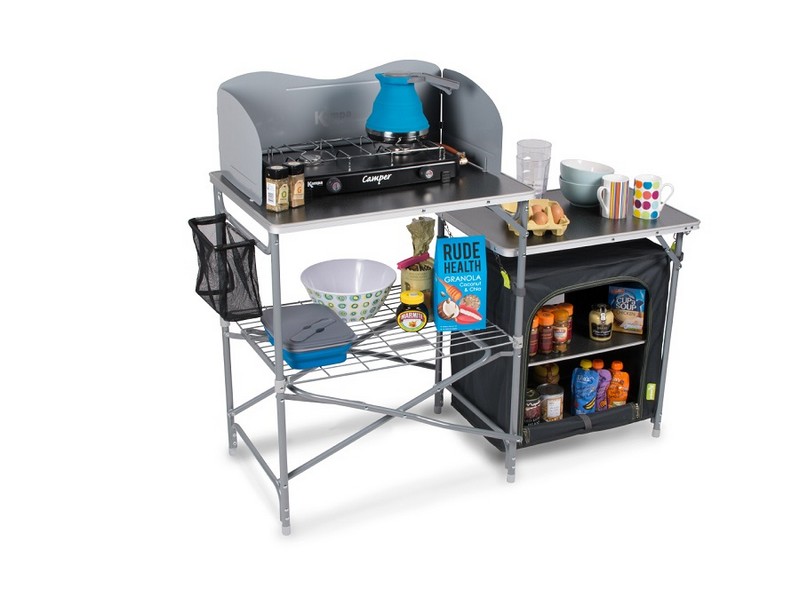 Kampa Colonel Field Keuken – Kampeerkeuken Met Uitschuifbaar Werkblad En Draagtas