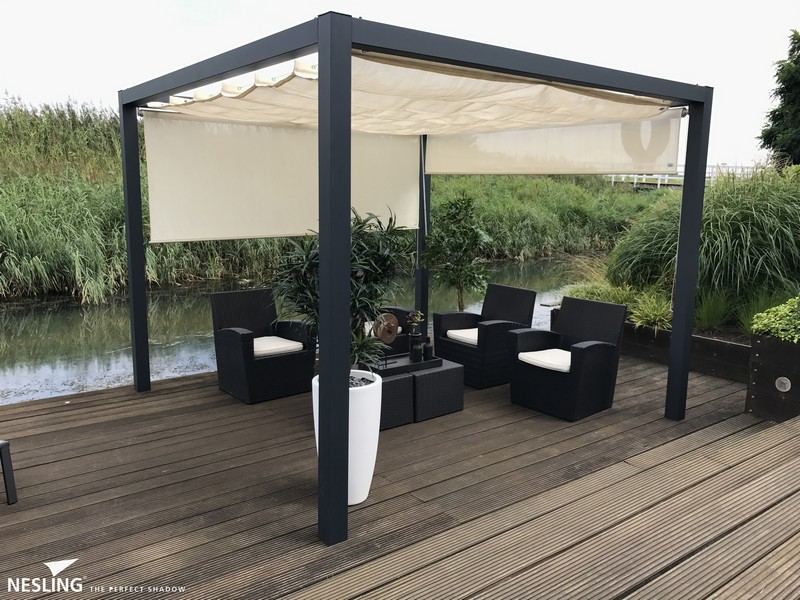 serie soort viel Nesling pergola aluminium vrijstaand 3,19 x 3,19 mtr. - Te Velde