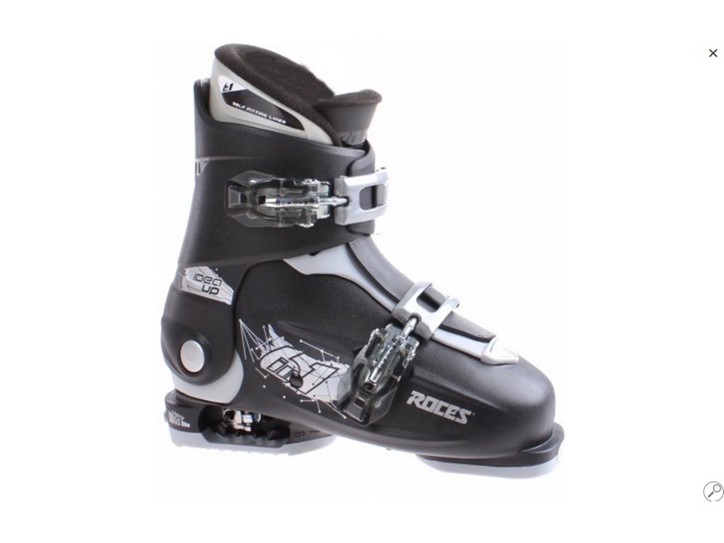 verstelbare kinderskischoen Idea black-silver M Velde