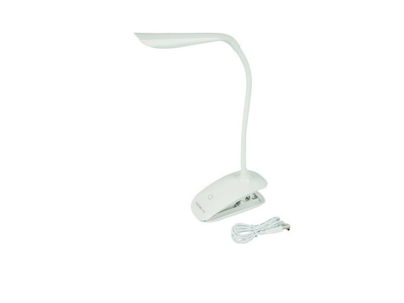 BoCamp lamp met klem touch oplaadbaar wit