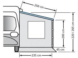 Eurotrail zijwand camperluifel fiamma omnistore 220