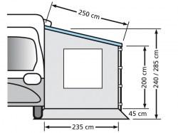 Eurotrail zijwand camperluifel fiamma omnistore 250