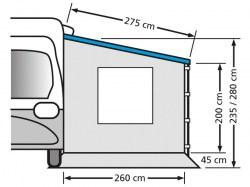 Eurotrail zijwand camperluifel fiamma omnistore 275