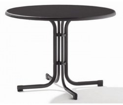 Sieger tuin-tafel Ø 100 cm D.grijs leisteen decor