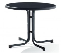 Sieger tuin-tafel Ø 86 cm D.grijs leisteen decor